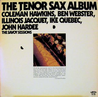 Tenor Sax Album Hawkins Webster Jacquet 2LP1977 NM
