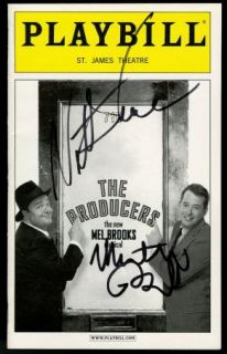 Nathan Lane Matthew Broderick Producers Vintage 2001 Signed Playbill