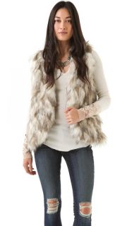 Free People Call of The Wild Reversible Faux Fur Vest