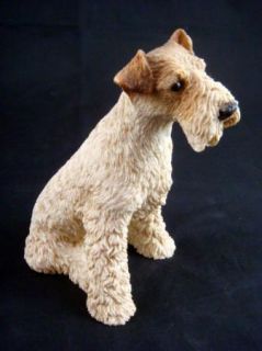 Vintage Long Haired Fox Terrier 1988 Castagna Italy Pottery Dog