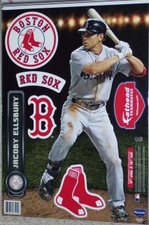 Jacoby Ellsbury Fathead Boston Red Sox 16x9 MLB Official Vinyl Wall