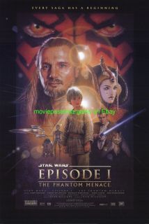 Phantom Menace 1 Sided Movie Poster Star Wars Bonus