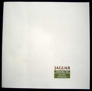 Prospekt Brochure Jaguar Sovereign V12 Daimler 1987