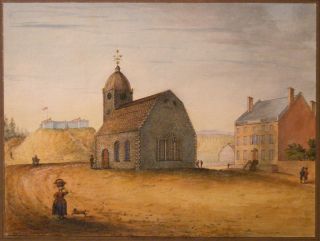 James Eights C 1850s Painting St Peters Episcopal Church Albany NY
