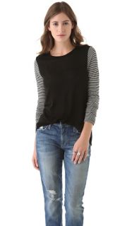 Whetherly Dana Tee with Striped Sleeves