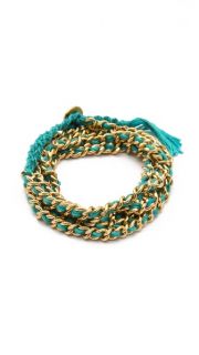 Chan Luu Silk & Chain Wrap Bracelet