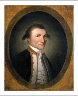 John Webber Portrait of Captain James Cook on Canvas