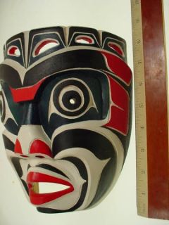 Northwest Coast Native Carving Mask Signed Jack James Jr
