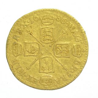 Scarce 1686 Half Guinea from James II British Gold Coin GF