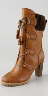 See by Chloe Wallabee High Heel Calf Boots