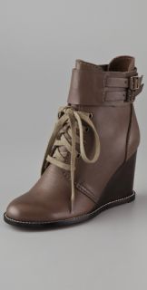 See by Chloe Lace Up Wedge Booties