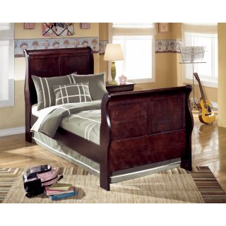 Ashley Janel Twin Sleigh Bed Brown Finish B443 53 83
