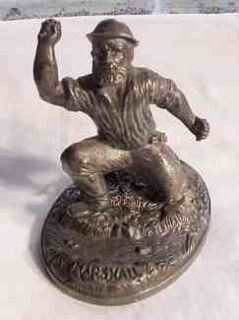 Antique Metal Sculpture James Marshall Gold Rush Miner