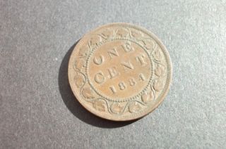 1884 Queen Victoria Canada One Cent Coin