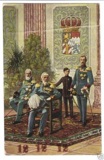 1912 Postcard Prince Ludwig Kaiser Wilhelm Royal Family