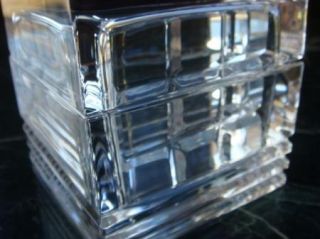 Vintage Colle Glass Crystal Rubicks Cube w Crystal Box