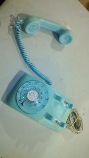 Vintage Stromberg Carlson Blue Green Electric Rotary Dial Telephone