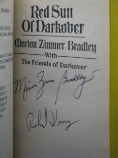 1st 10 Signatures Red Sun of Darkover Ed by Marion Zimmer Bradley 1987