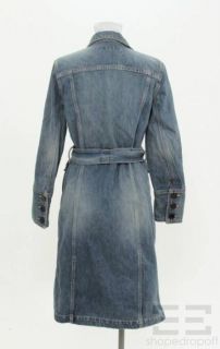Marc Jacobs Denim Belted Coat Size Small