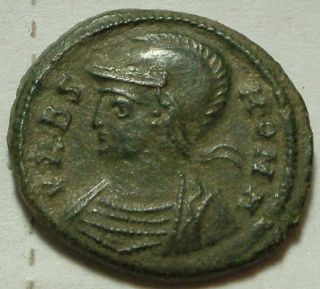 Constantine VRBS ROMA she wolf Romulus Remus Rare Roman coin patina