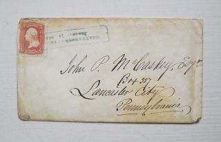  CIVIL WAR BLUE BOXED STRAIGHT LINE CHATTANOOGA, TENN JANUARY 14, 1864