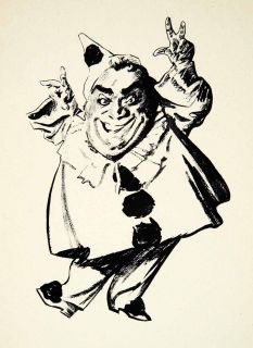 1951 Print James Montgomery Flagg Caricature Cartoon Enrico Caruso