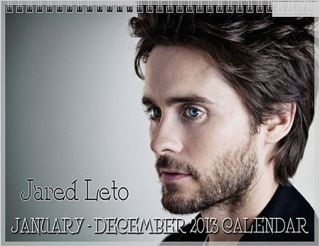 Jared Leto Jan Dec Year 2013 12 Months Wall Photo Calendar