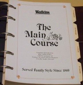 Watkins, The Main Course. Compiled and Edited by Jane Curran Burley
