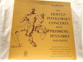 Jascha Heifetz Piatigorsky Concerts Primrose Soria 3 LP