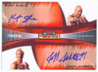 Kurt Angle Jeff Jarrett Autograph 1 5 TNA New Era 2010