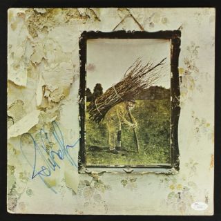 John Paul Jones Signed LED Zeppelin IV Zoso Album Cover JSA COA
