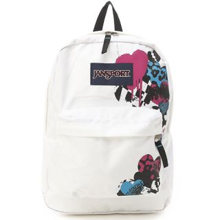 Jansport Super G Series Backpack JS 43518J7PM White Heartache 7pm