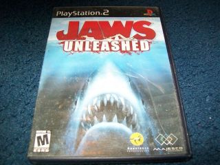 Sony Playstation 2 JAWS UNLEASHED Video System Game PS2 & PS3 Complete