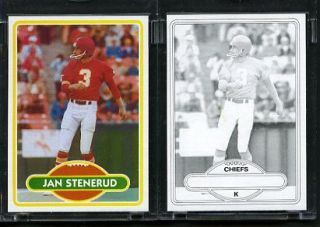 1980 Topps Football Proof Cards Jan Stenerud Chiefs