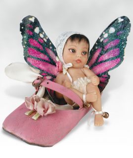 Fairy Figurine 3 5 Seated Nolana in Resin Artist Silke Schloesser