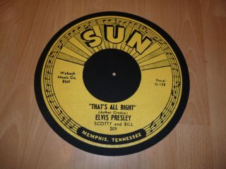 Cool Sun Records Elvis Presley Rockabilly 45rpm Vinyl Slip Mat Limited