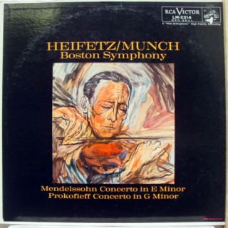 RCA SD Mono Jascha Heifetz Mendelssohn Prokofieff Concerto LP VG LM