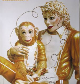 Jeff Koons Michael Jackson Signed and Drawing by Koons