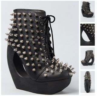 Jeffrey Campbell Spiked Roxie Shoes Black Size 9