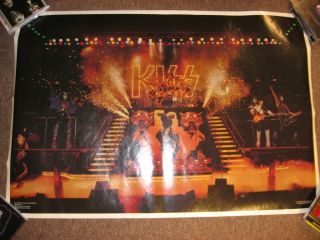 Kiss 1977 Aucoin Poster Alive II Stage Very Nice Shape