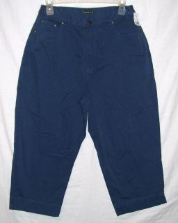 Eddie Bauer Womens Size 16W Blue Capri Pants
