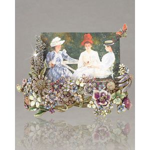 Jay Strongwater Sondra 4 by 6 Field of Flowers Picture Frame with