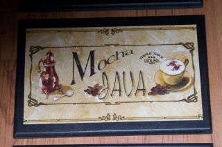Java Mocha Coffee Shop Kitchen Sign Cafe Lover Decor