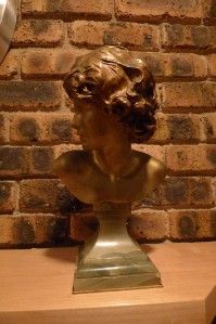 Jean Antoine Injalbert Bronze SculptureSmiling Female