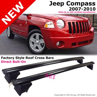 Jeep Compass 07 10 Black Aluminum Utility Roof Rack Cross Bar Luggage