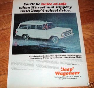 1966 Jeep Wagoneer Ad Wet Slippery