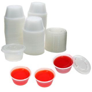 oz Plastic Jello Shot Cups with Lids 125ct Disposable Easy to