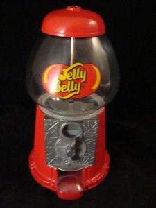 Glass Jelly Belly Candy Coin Bank Dispenser Gumball Machine Jellybeans