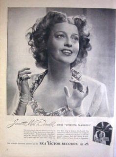 1946 RCA Victor Records Jeanette MacDonald Operetta Favorites Print Ad