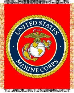 Marines Corp Armed Forces Throw Blanket 48X60 